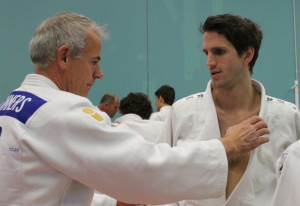 Peter Tümmers en Sebastiaan Fransen tijdens een clinic Kodokan nage-no-kata